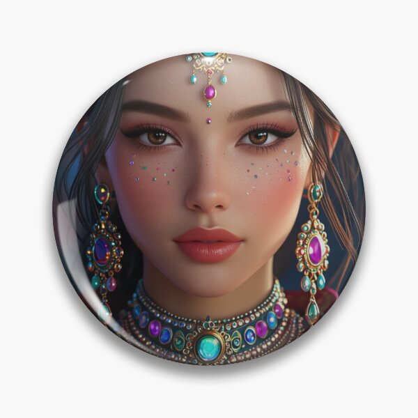 Item preview, Beautiful Indian Woman in Festival Attire – Cultural Portrait Art designed and sold by WhimsyByPaul.redbubble.com.