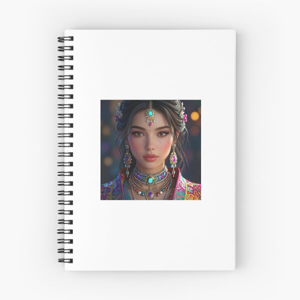 Item preview, Beautiful Indian Woman in Festival Attire – Cultural Portrait Art designed and sold by WhimsyByPaul.redbubble.com.
