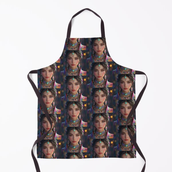 Item preview, Beautiful Indian Woman in Festival Attire – Cultural Portrait Art designed and sold by WhimsyByPaul.redbubble.com.