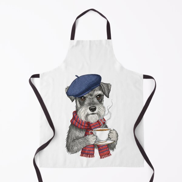Item preview, Airedale Terrier Dog with Beret Scarf Drinking Coffee designed and sold by TeeARTHY.