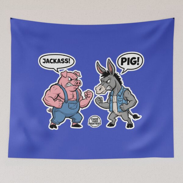 Item preview, Jackass vs Pig Farm Yard Fighters designed and sold by PunStitch.