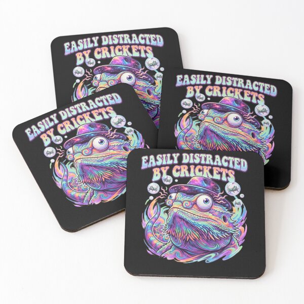 Item preview, Easily Distracted by Crickets Bearded Dragon Funny Reptile Design designed and sold by 519xdesign.