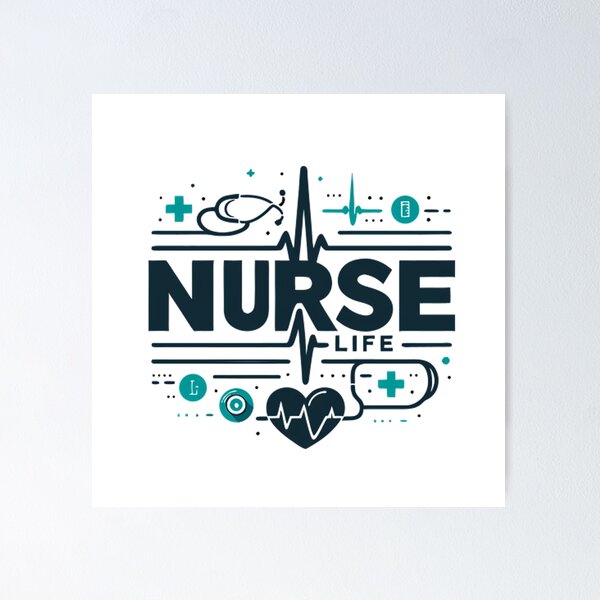 Item preview, Nurse Life Medical Heart Healthcare Lifestyle designed and sold by DrawDrip.