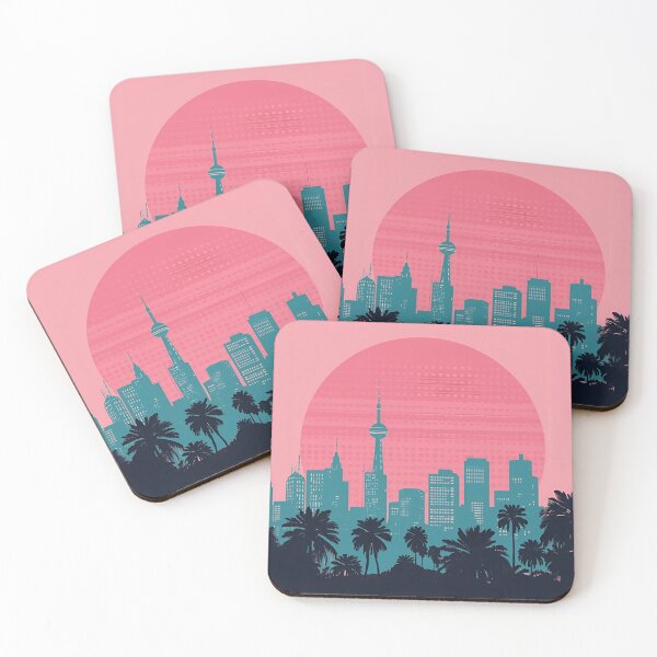 Item preview, Retro Toronto Skyline Sunset – Vaporwave Cityscape Art Print designed and sold by SimplyJasper.