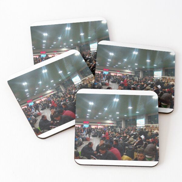 Item preview, Crowded Chinese Train Station designed and sold by WhimsyByPaul.redbubble.com.