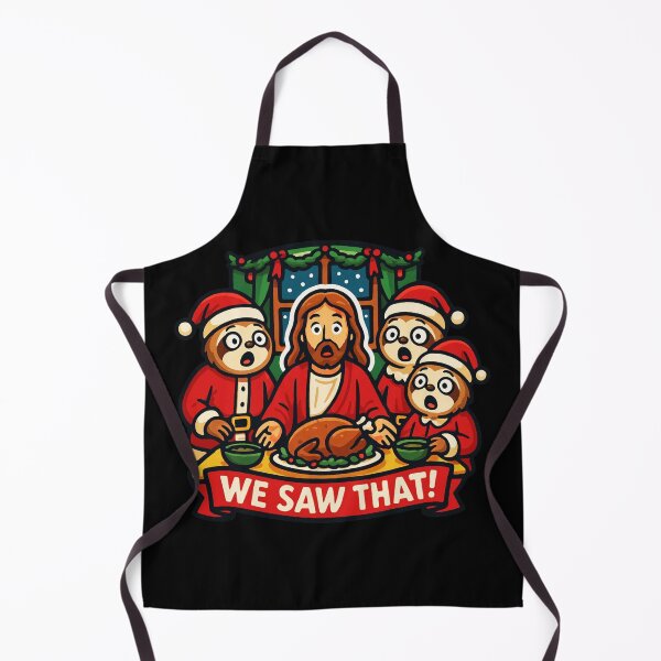 Item preview, We Saw That Jesus Sloths Santa Christmas Dinner designed and sold by plushism.