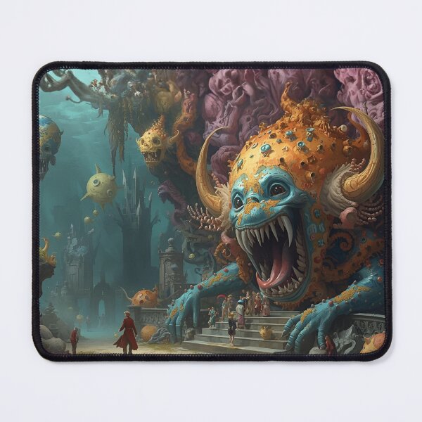 Item preview, Undersea Monster Kingdom – Surreal Fantasy Illustration designed and sold by Edenglow Prints & Peculiars.