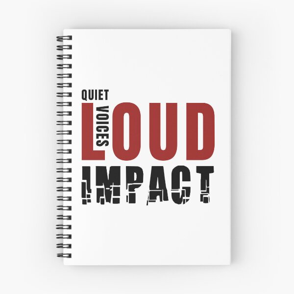 Item preview, Quiet Voices Loud Impact, Black Red Text designed and sold by ArtimShop.