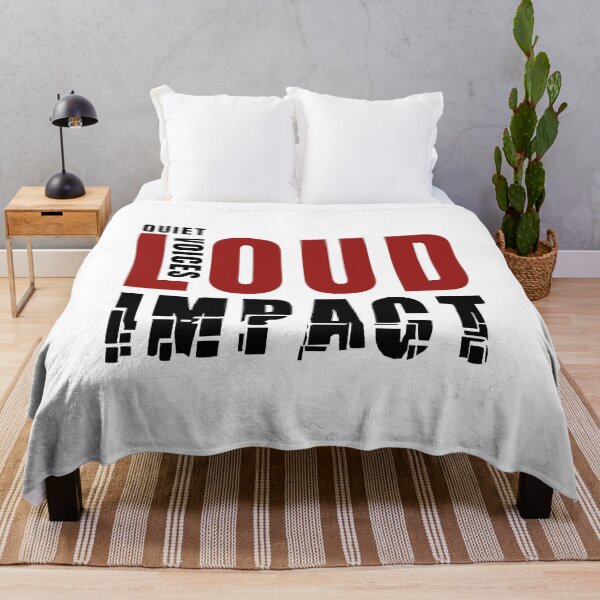 Item preview, Quiet Voices Loud Impact, Black Red Text designed and sold by ArtimShop.
