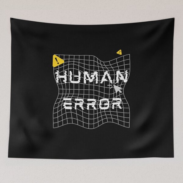 Item preview, Human Error – Funny Minimal Quote Design designed and sold by CielaNoir.
