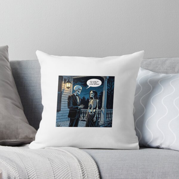 Item preview, Skeleton Couple on a Halloween Date – Romantic Gothic Skeleton Art designed and sold by WhimsyByPaul.redbubble.com.