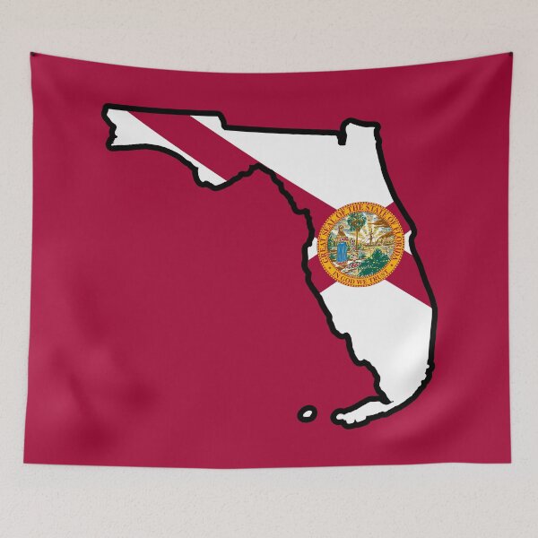 Item preview, State Flag Map of FLORIDA designed and sold by HFYD.