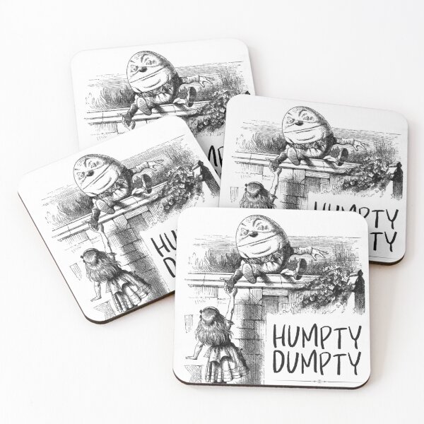 Item preview, Humpty Dumpty, in "Alice Through the Looking Glass" by Lewis Carrol designed and sold by Filologica.