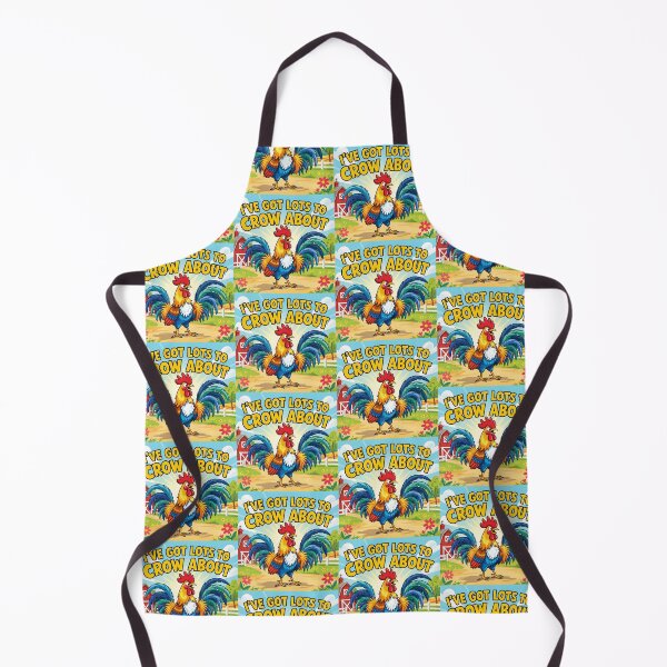Item preview, Exuberant Rooster – Colorful Farm Animal Illustration, Crowing Barnyard Chicken Art designed and sold by WhimsyByPaul.redbubble.com.