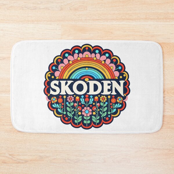 Item preview, SKODEN Bold Rainbow Folk Art – Scandinavian Folk Art by heidiannemorris © designed and sold by FOLK ART FUSION by heidiannemorris.