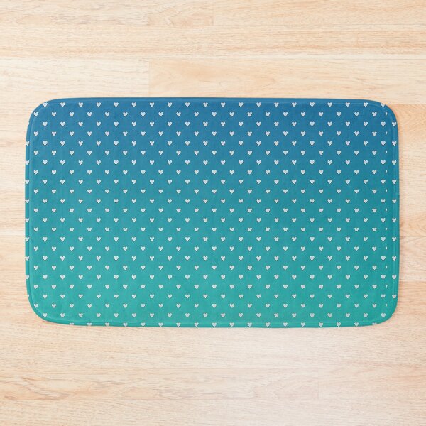 Item preview, Tiny White Hearts Gradient Teal Blue designed and sold by SassyArtistry.