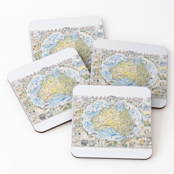 Item preview, Antique Map of Australia, Patriotism and Resources designed and sold by sunrisecoast.