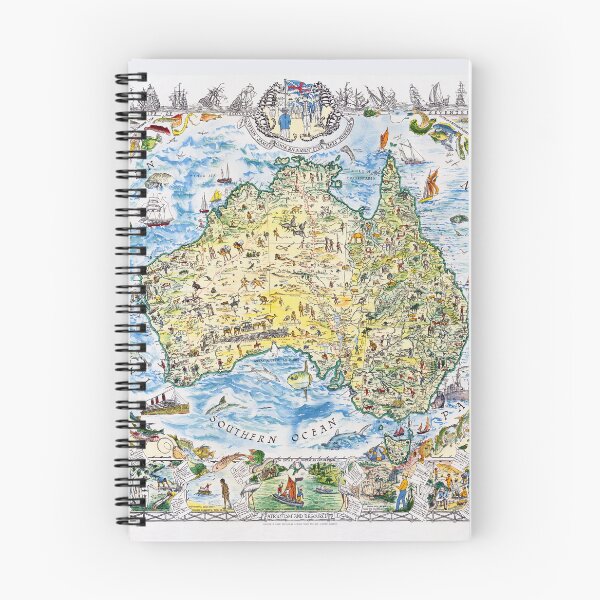 Item preview, Antique Map of Australia, Patriotism and Resources designed and sold by sunrisecoast.