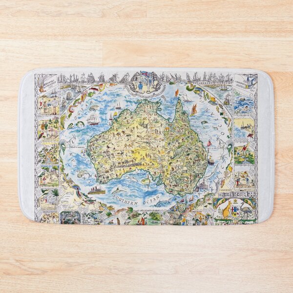 Item preview, Antique Map of Australia, Patriotism and Resources designed and sold by sunrisecoast.