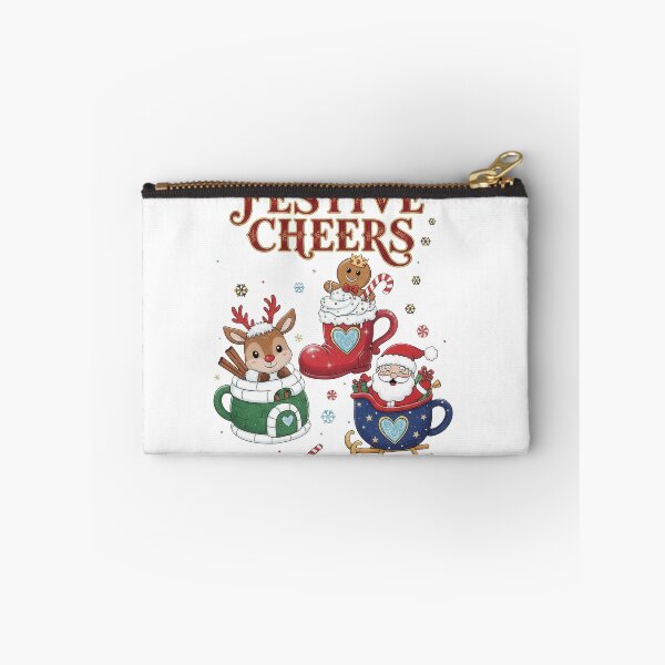 Item preview, Festive Cheers Cute Christmas Characters In Cocoa Mugs designed and sold by zoughlal.