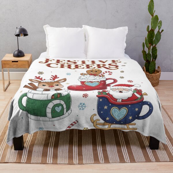 Item preview, Festive Cheers Cute Christmas Characters In Cocoa Mugs designed and sold by zoughlal.