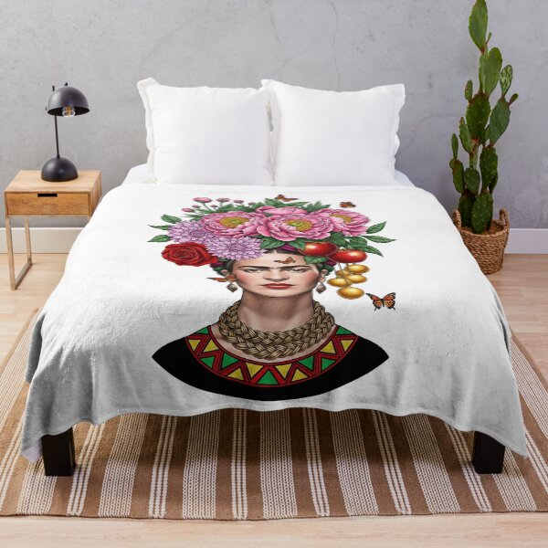 Item preview, Frida Kahlo Portrait with Floral Headpiece designed and sold by TeeARTHY.