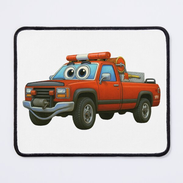 Item preview, Grass Fire Truck Cartoon designed and sold by Scott Hayes.