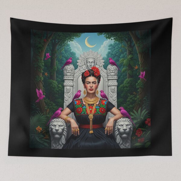 Item preview, Frida Kahlo Fantasy Throne Jungle Goddes designed and sold by TeeARTHY.