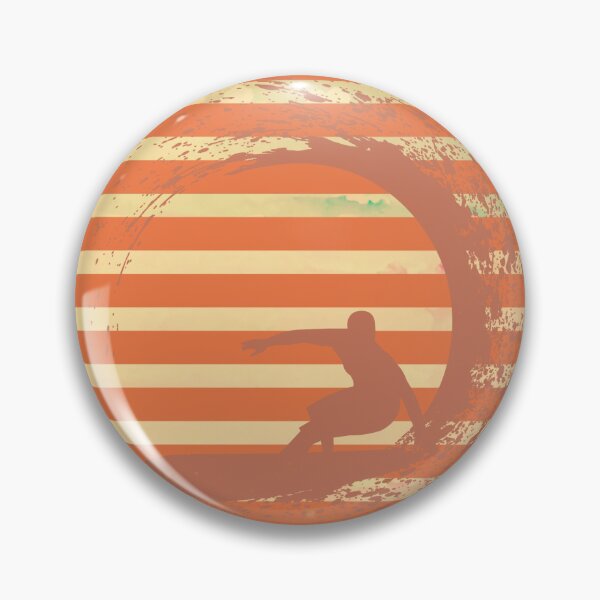 Item preview, Retro Surf Silhouette Wave Badge – Vintage Sunset Surfing Aesthetic | Beach T-Shirt Design designed and sold by DarLenn..