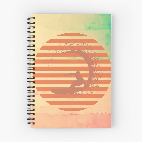 Item preview, Retro Surf Silhouette Wave Badge – Vintage Sunset Surfing Aesthetic | Beach T-Shirt Design designed and sold by DarLenn..
