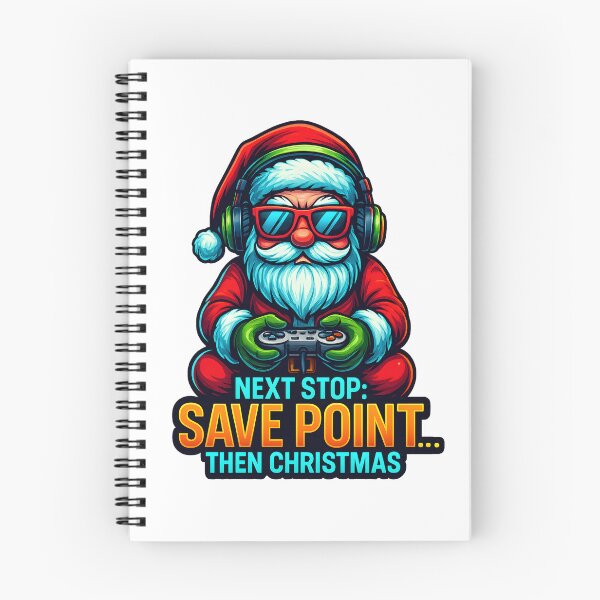 Item preview, Next Stop: Save Point – Then Christmas Gamer Santa Design designed and sold by SVALANART.
