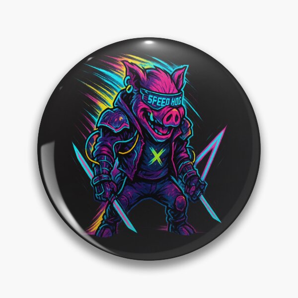 Item preview, Cyberpunk Neon Hog – Speed Hog Street Warrior designed and sold by NAJURE.