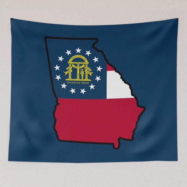 Item preview, State Flag Map of GEORGIA designed and sold by HFYD.