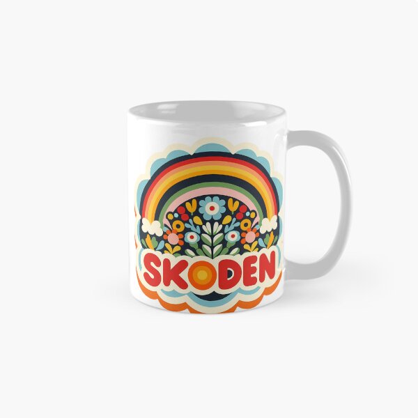 Item preview, SKODEN Soft Pastel Folk Rainbow – Scandinavian Folk Art by heidiannemorris © designed and sold by FOLK ART FUSION.