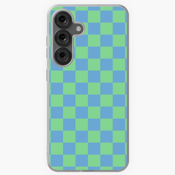 Vista previa del artículo con la obra «Earthbound Blue and Teal Checkerboard», diseñado y vendido por Blinded By The Light.