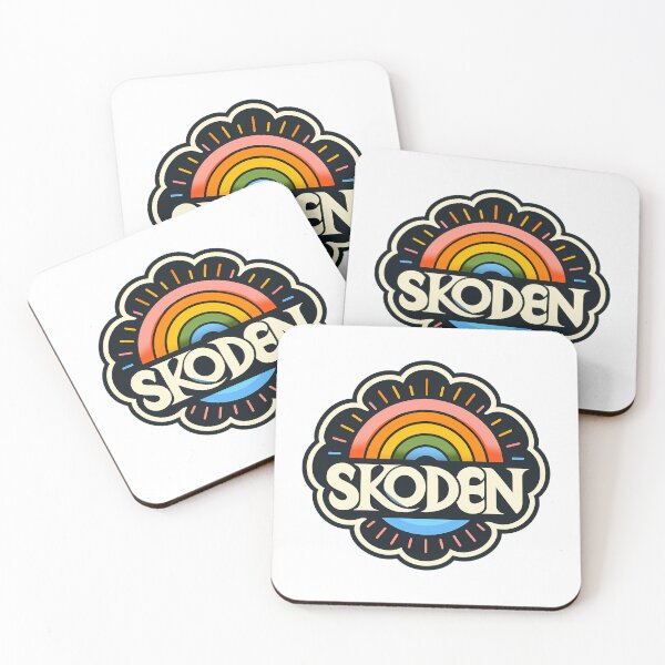 Item preview, SKODEN Warm Sunset Folk Rainbow – Scandinavian Folk Art by heidiannemorris © designed and sold by FOLK ART FUSION by heidiannemorris.
