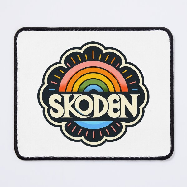 Item preview, SKODEN Warm Sunset Folk Rainbow – Scandinavian Folk Art by heidiannemorris © designed and sold by FOLK ART FUSION.