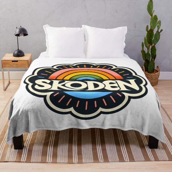 Item preview, SKODEN Warm Sunset Folk Rainbow – Scandinavian Folk Art by heidiannemorris © designed and sold by FOLK ART FUSION by heidiannemorris.