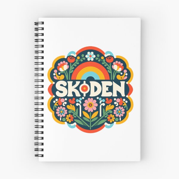 Item preview, SKODEN Teal Meadow Folk Rainbow – Scandinavian Folk Art by heidiannemorris © designed and sold by FOLK ART FUSION by heidiannemorris.