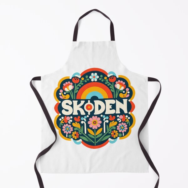Item preview, SKODEN Teal Meadow Folk Rainbow – Scandinavian Folk Art by heidiannemorris © designed and sold by FOLK ART FUSION by heidiannemorris.