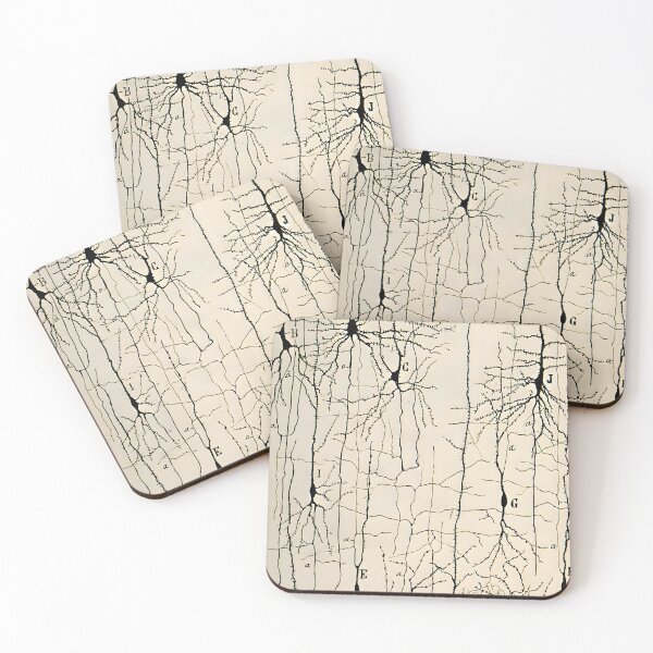 Item preview, Santiago Ramon y Cajal - Microscopic Structure of the Brain Nerve Cells Drawing 1904  designed and sold by Jon-Baran.