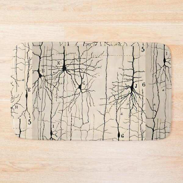 Item preview, Santiago Ramon y Cajal - Microscopic Structure of the Brain Nerve Cells Drawing 1904  designed and sold by Jon-Baran.