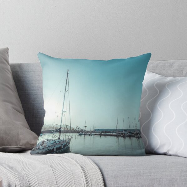 Item preview, Sailing yachts docked in a calm harbor under a bright, turquoise sky. designed and sold by MDB_Shop.