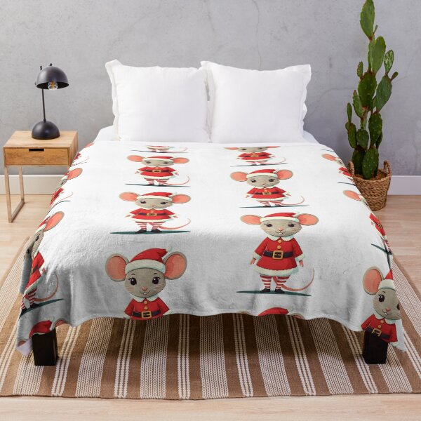 Item preview, Mouse in a Santa's helper dress designed and sold by PrintLabStudio.