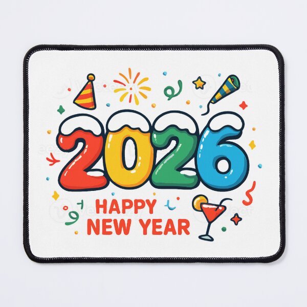 Item preview, Happy New Year 2026 with White Snow designed and sold by murad2020.