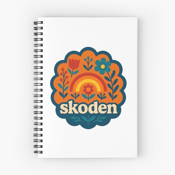 Item preview, SKODEN Warm Sunset Folk Rainbow – Scandinavian Folk Art by heidiannemorris © designed and sold by FOLK ART FUSION by heidiannemorris.