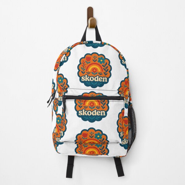 Item preview, SKODEN Warm Sunset Folk Rainbow – Scandinavian Folk Art by heidiannemorris © designed and sold by FOLK ART FUSION by heidiannemorris.