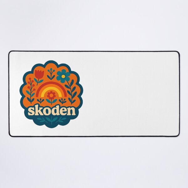 Item preview, SKODEN Warm Sunset Folk Rainbow – Scandinavian Folk Art by heidiannemorris © designed and sold by FOLK ART FUSION by heidiannemorris.