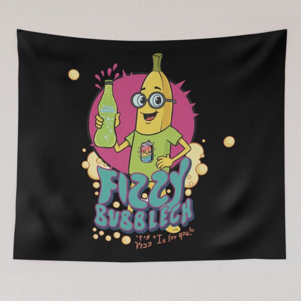 Item preview, Fizzy Bubblech Banana Cartoon – Funny Fruit Holding Soda Bottle Illustration | Cute Humor Art designed and sold by SecretPODesigns.