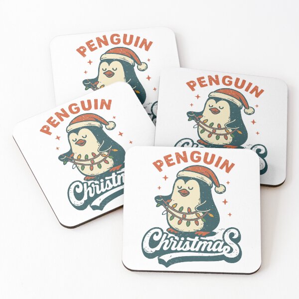 Item preview, Penguin With Christmas String Lights designed and sold by CloudyPress.